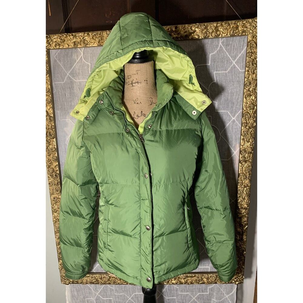 American Eagle AE VTG Puffer Winter Jacket coat Down Hood Ski Women’s Sz S EUC